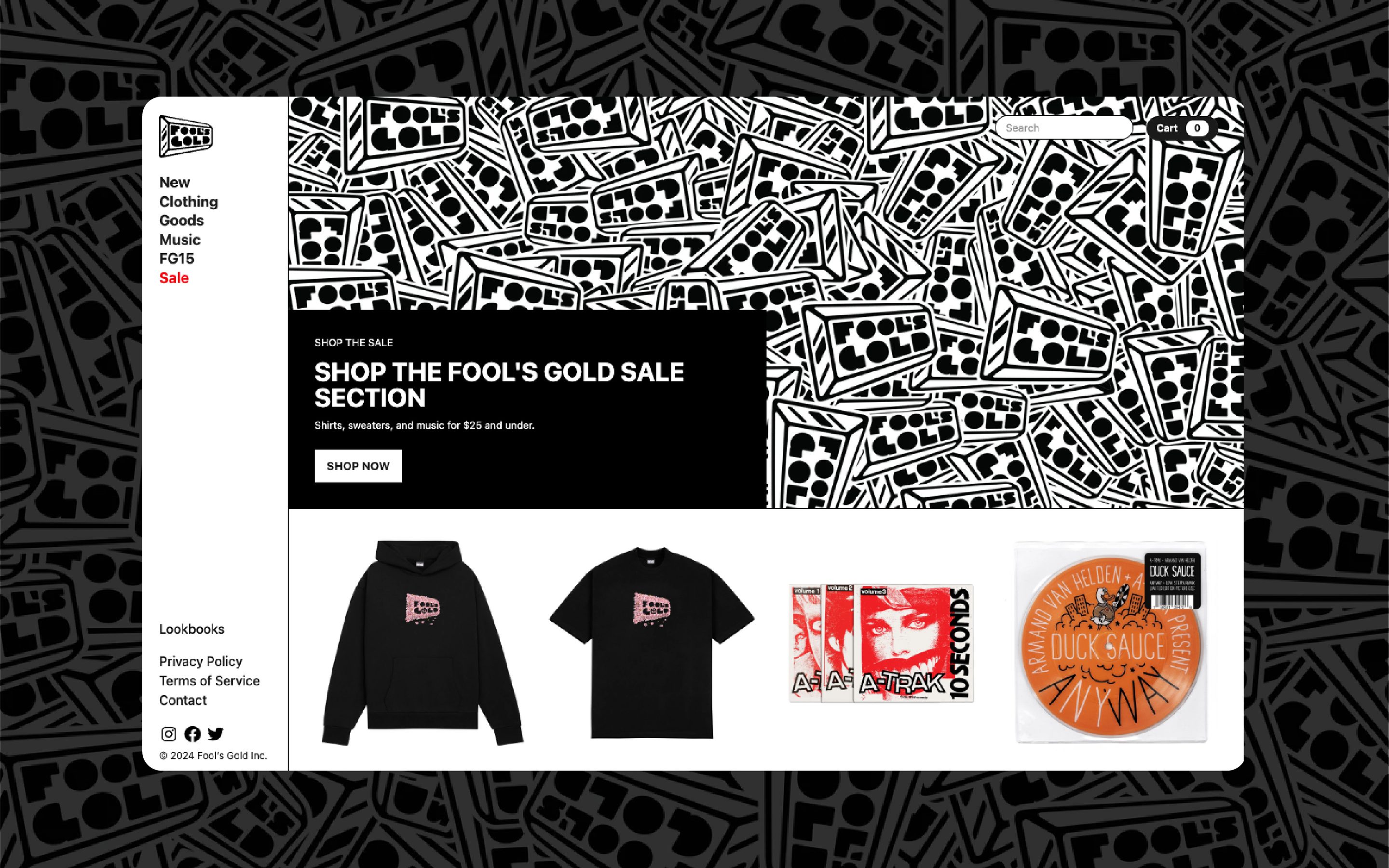 The Fool’s Gold Shop site, its cover from the archive.