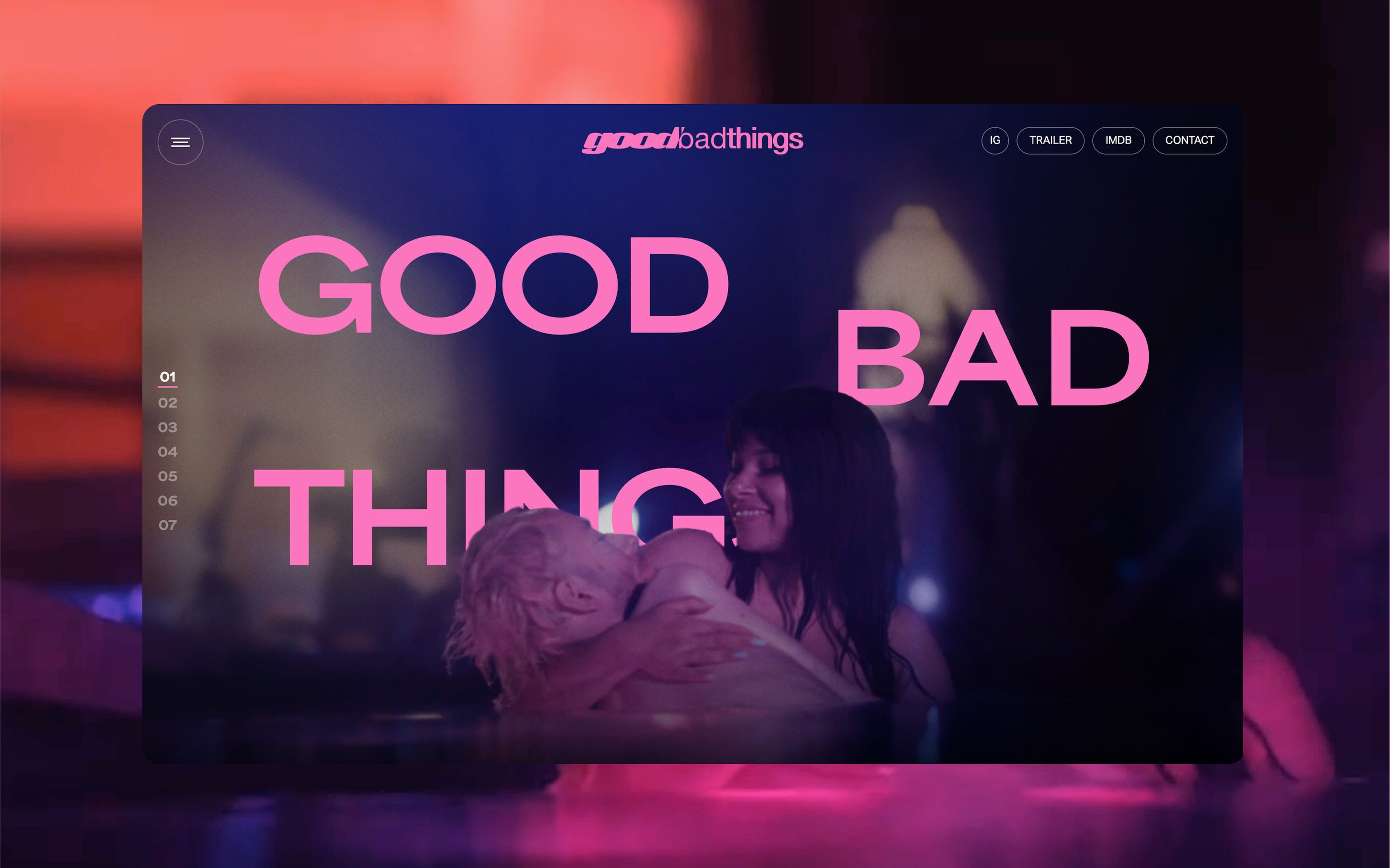The Good Bad Things site, its cover from the archive.
